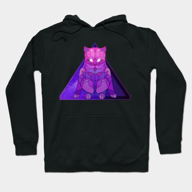 Retrowave Cat Hoodie by LeiaHeisenberg